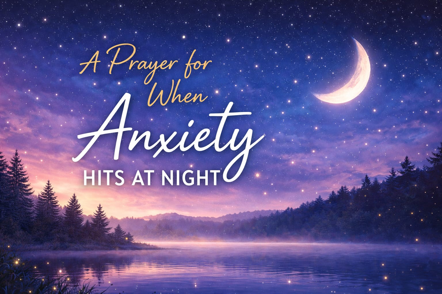 A Prayer for Anxiety at Night When Peace Feels Far Away